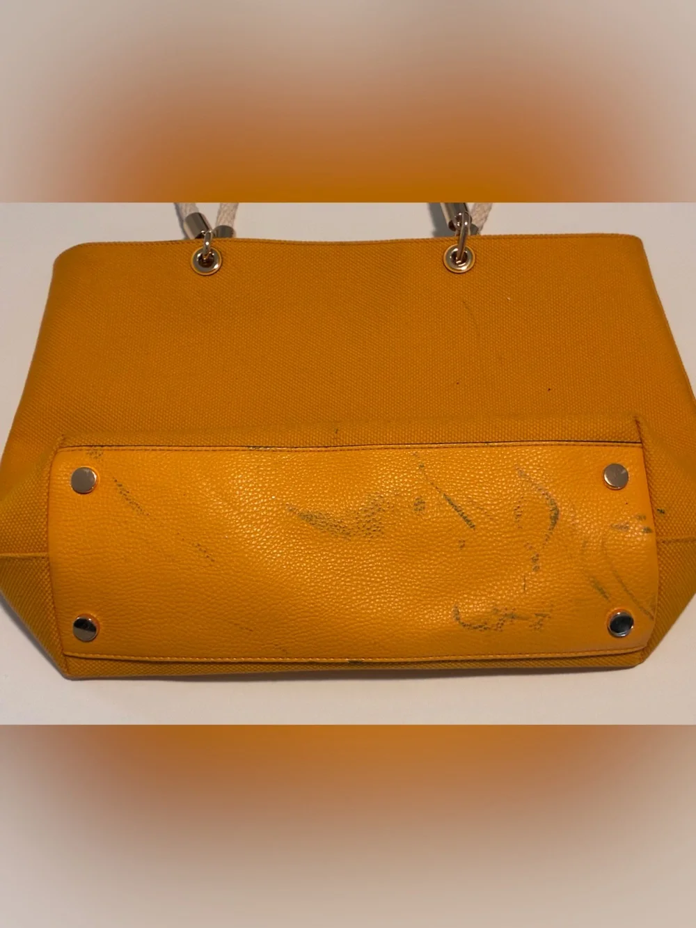 Yellow/Gold Michael Kors Amy Large Rope Tote Bag